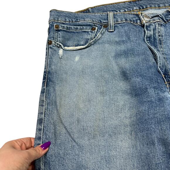 Levi’s 511 Slim Fit Tapered Leg Denim Jeans Ripped Knees Mens 36x32 - Picture 4 of 8